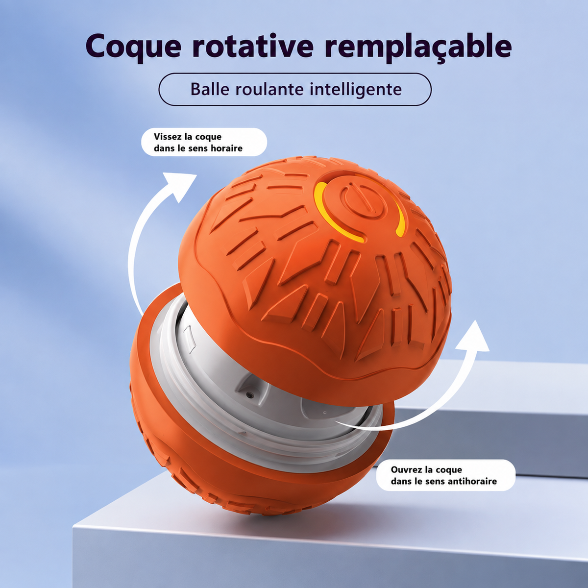 Lot de 2 balles intelligentes interactives pour chien et chat