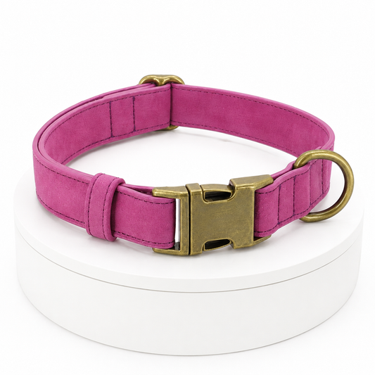 Collier en microfibre effet cuir pour chien