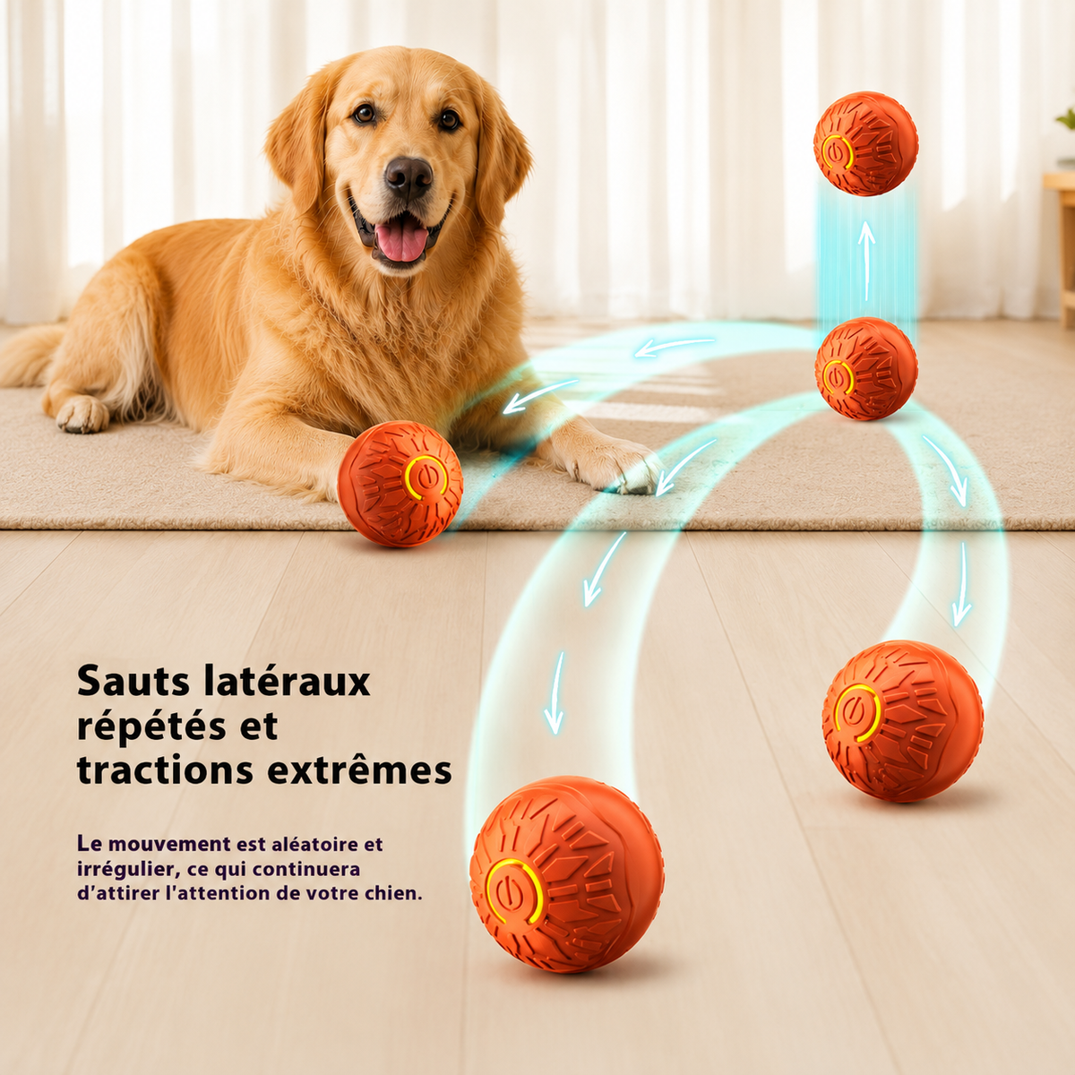 Lot de 2 balles intelligentes interactives pour chien et chat