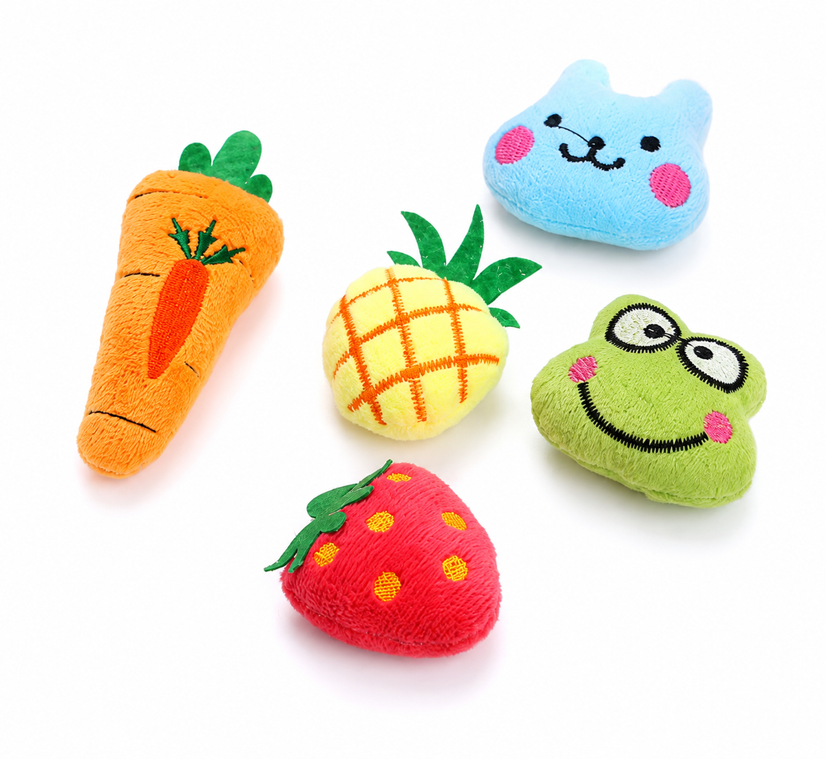 Jouets Fruits en Peluche pour Chat